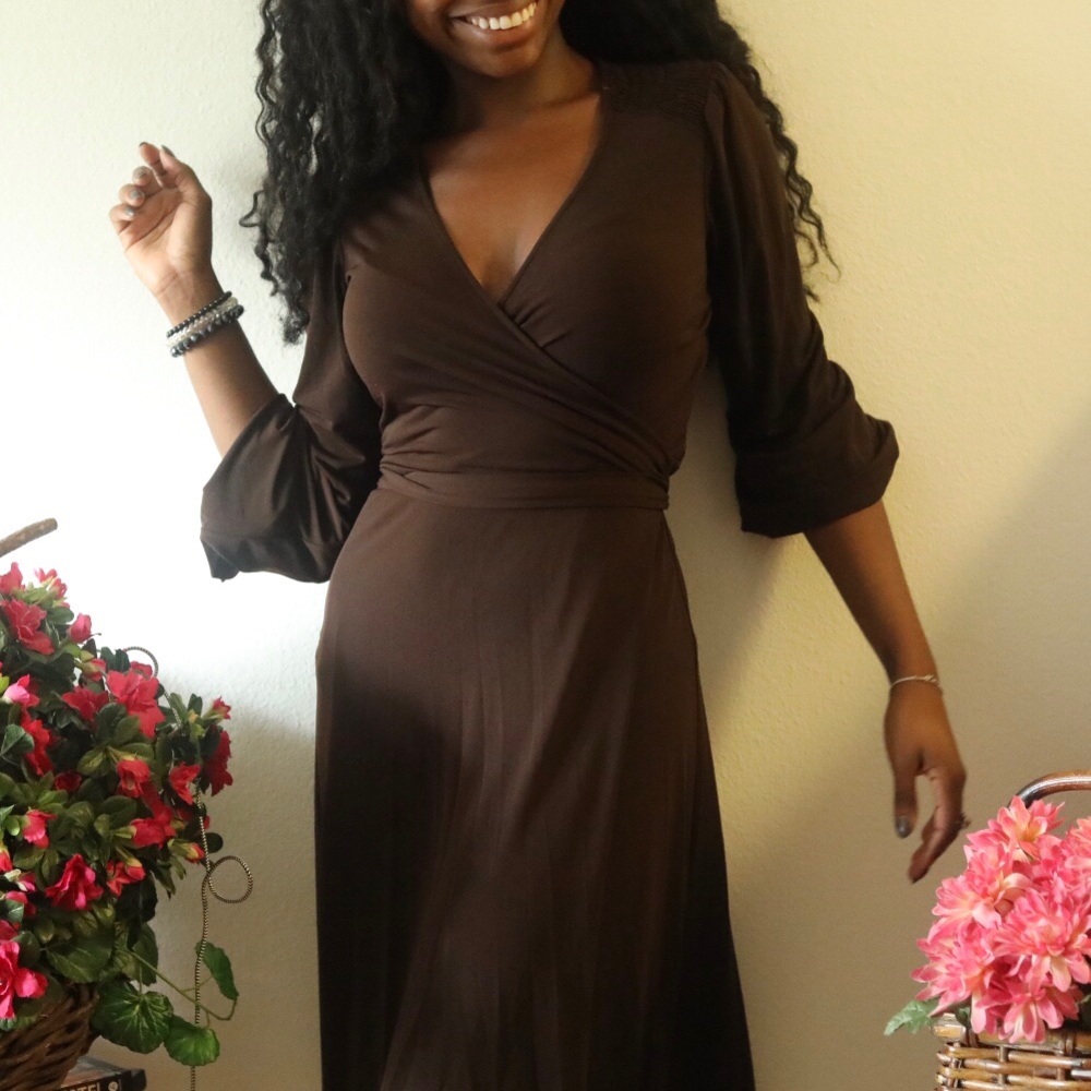 Brown Wrap Dress Chinese Laundry